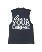 "Bandit" Cutoff Tee (Washed Black/Red)