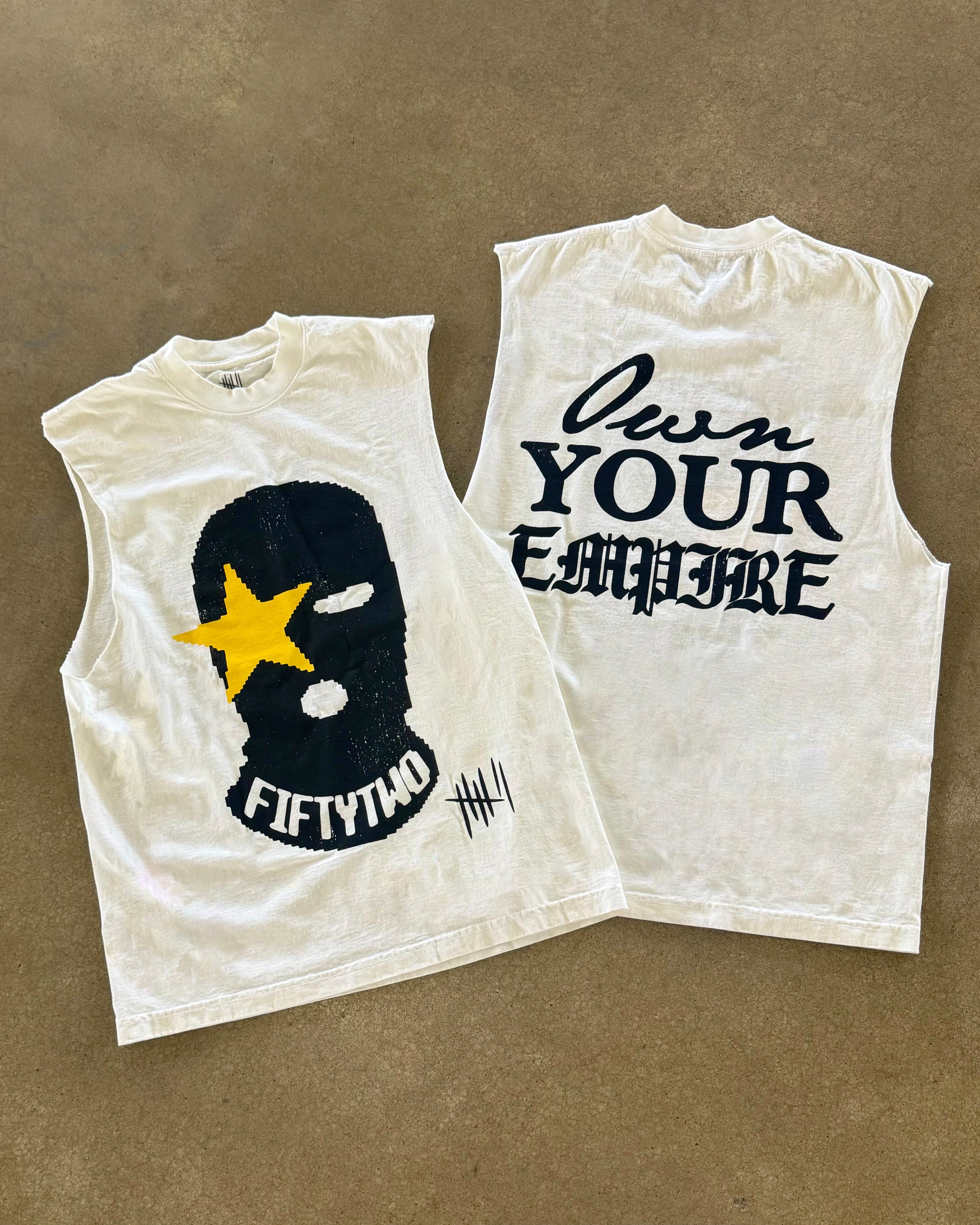 "Bandit" Cutoff Tee (Gold/Off-White)