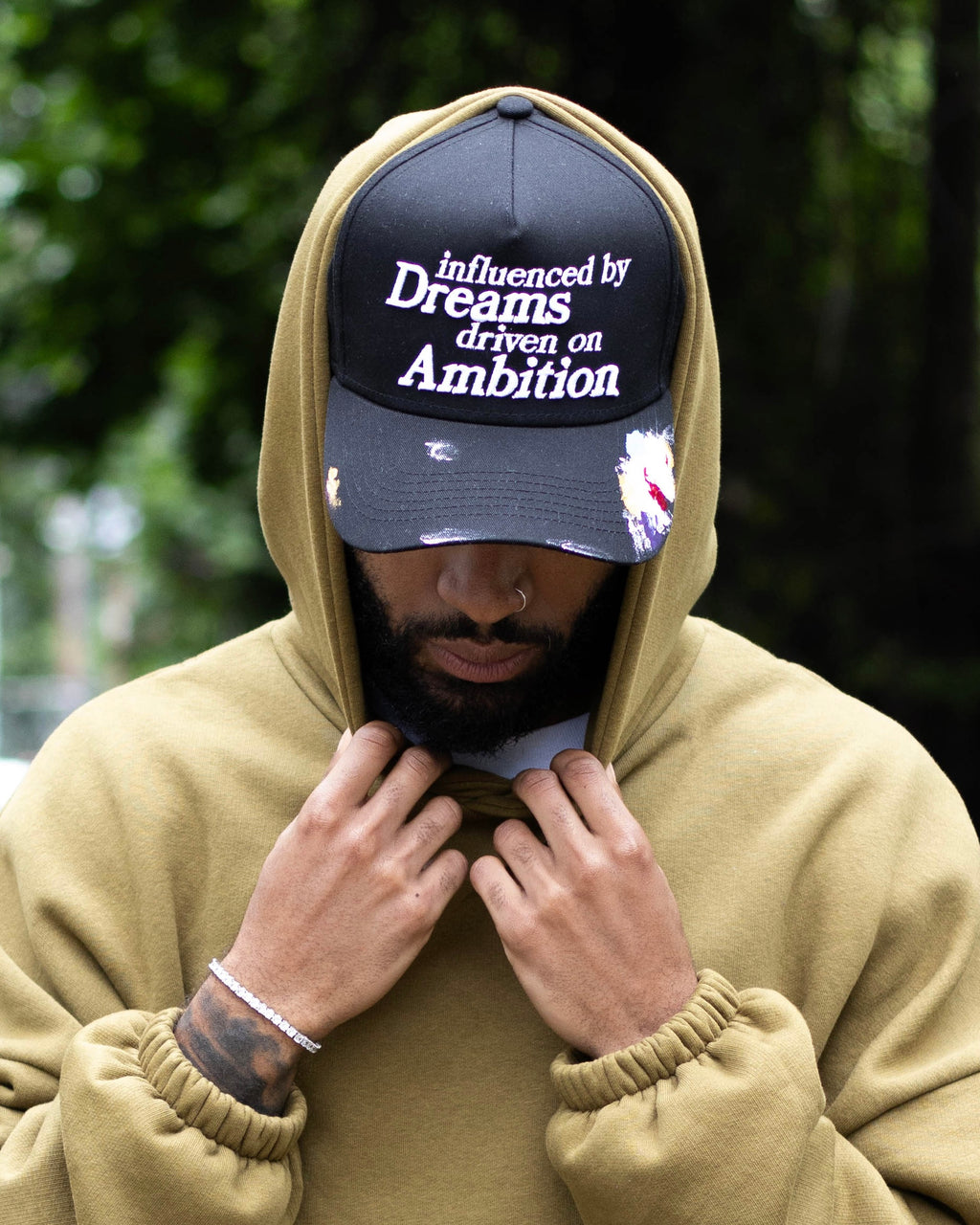 “Ambition” Trucker Hat (Black/Multi)