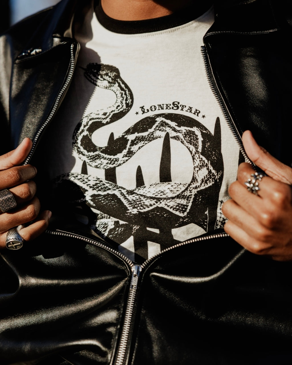 "Strike First" Ringer Tee