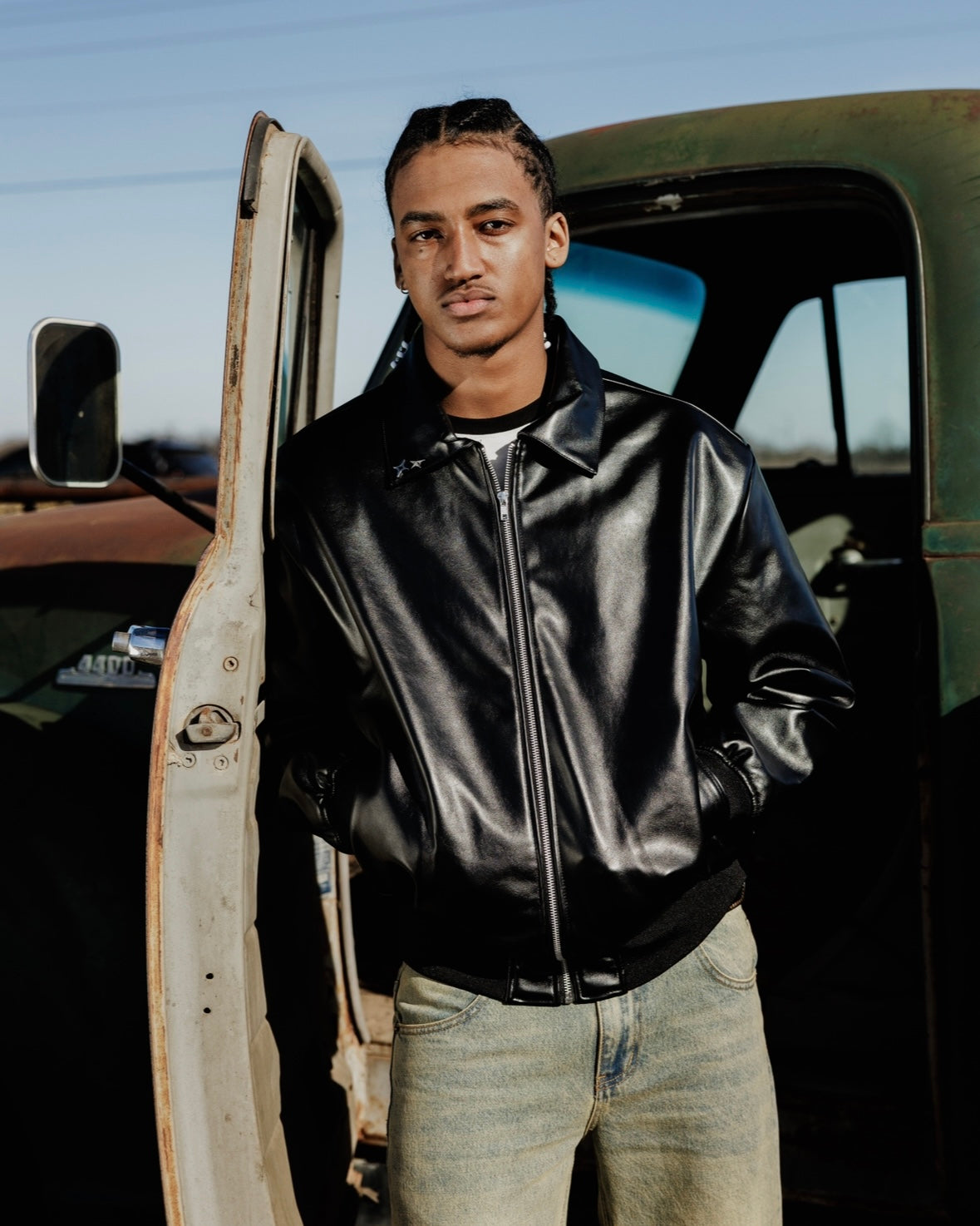 Rodeo Leather Bomber Jacket